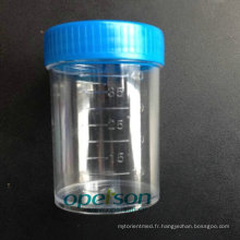 Tasse d&#39;urine en plastique médicale jetable avec différentes tailles